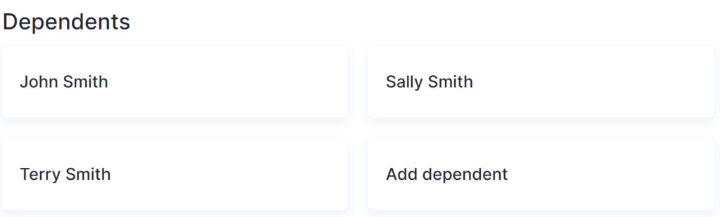 Add Dependent