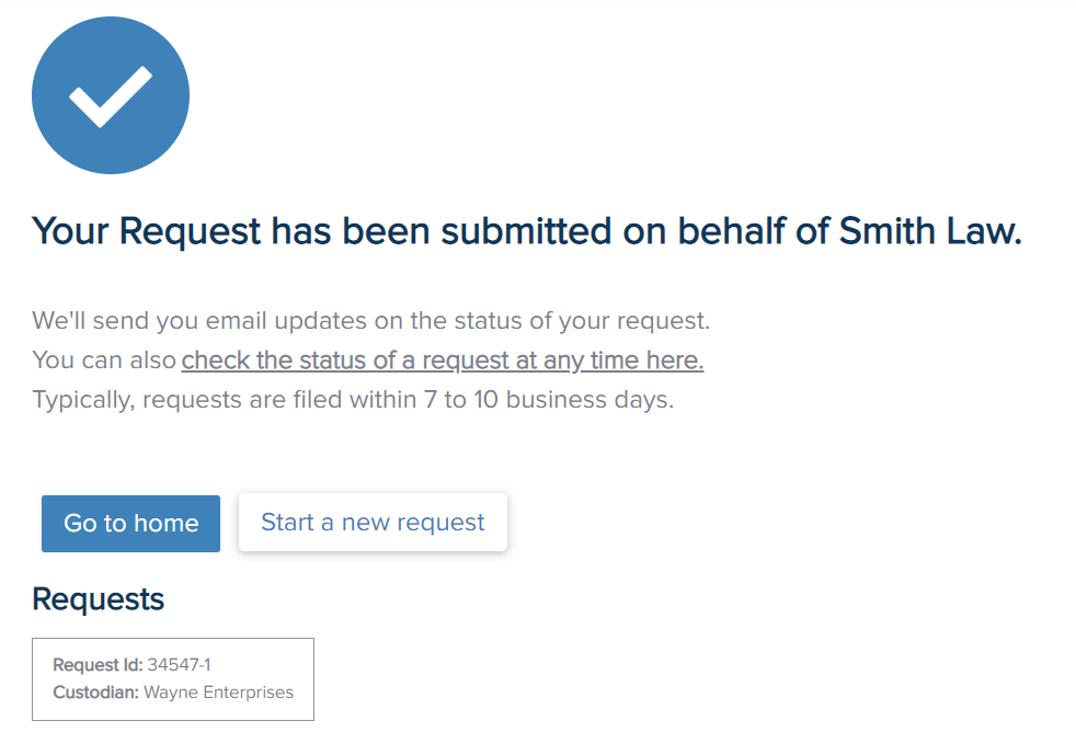 Your Request has