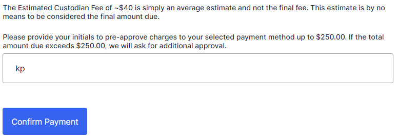 Confirm Payment